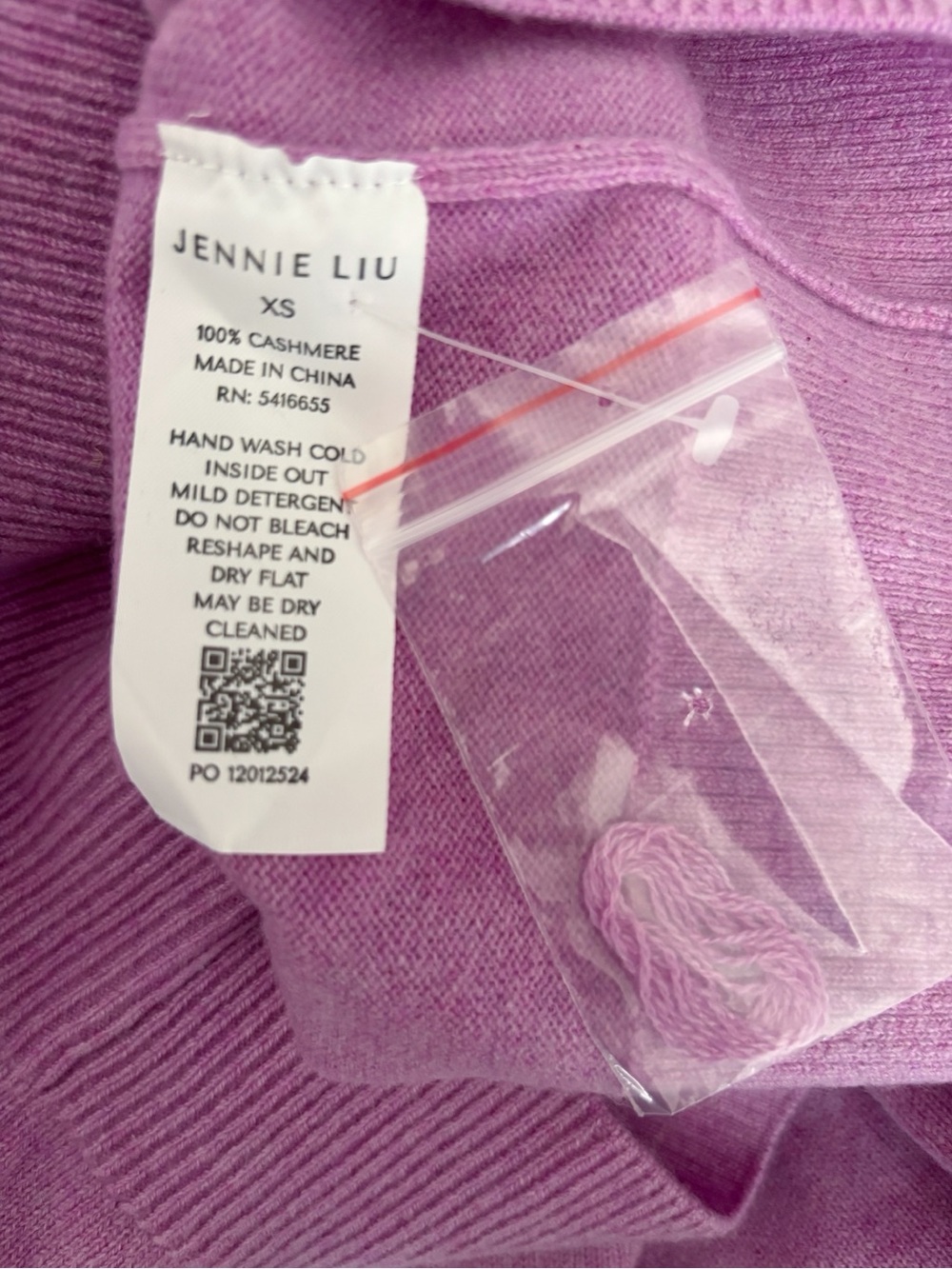 Jennie Liu Orchid Cashmere Long Sleeve Crew Neck Pullover Sweater XS - Picture 7 of 7